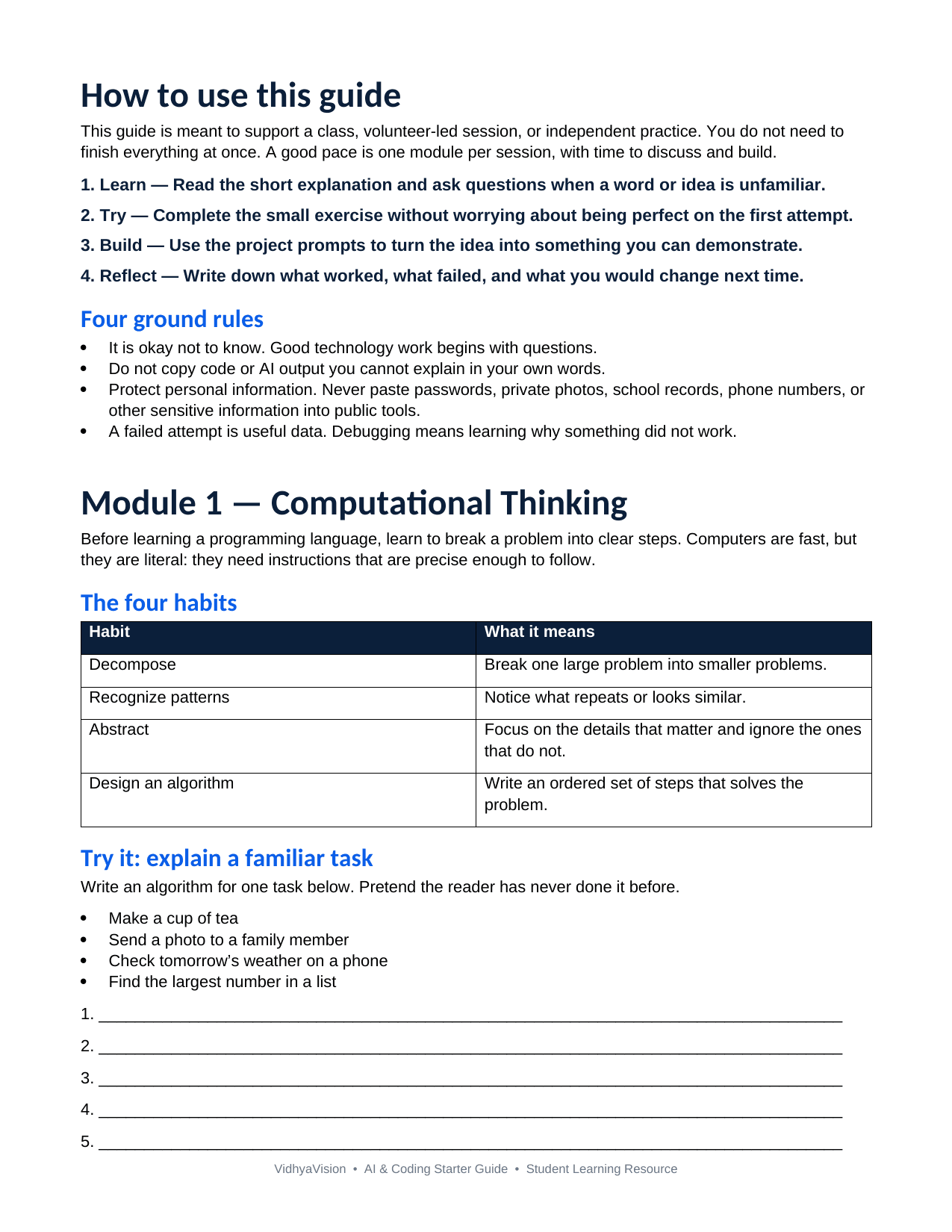 AI & Coding Starter Guide page 2