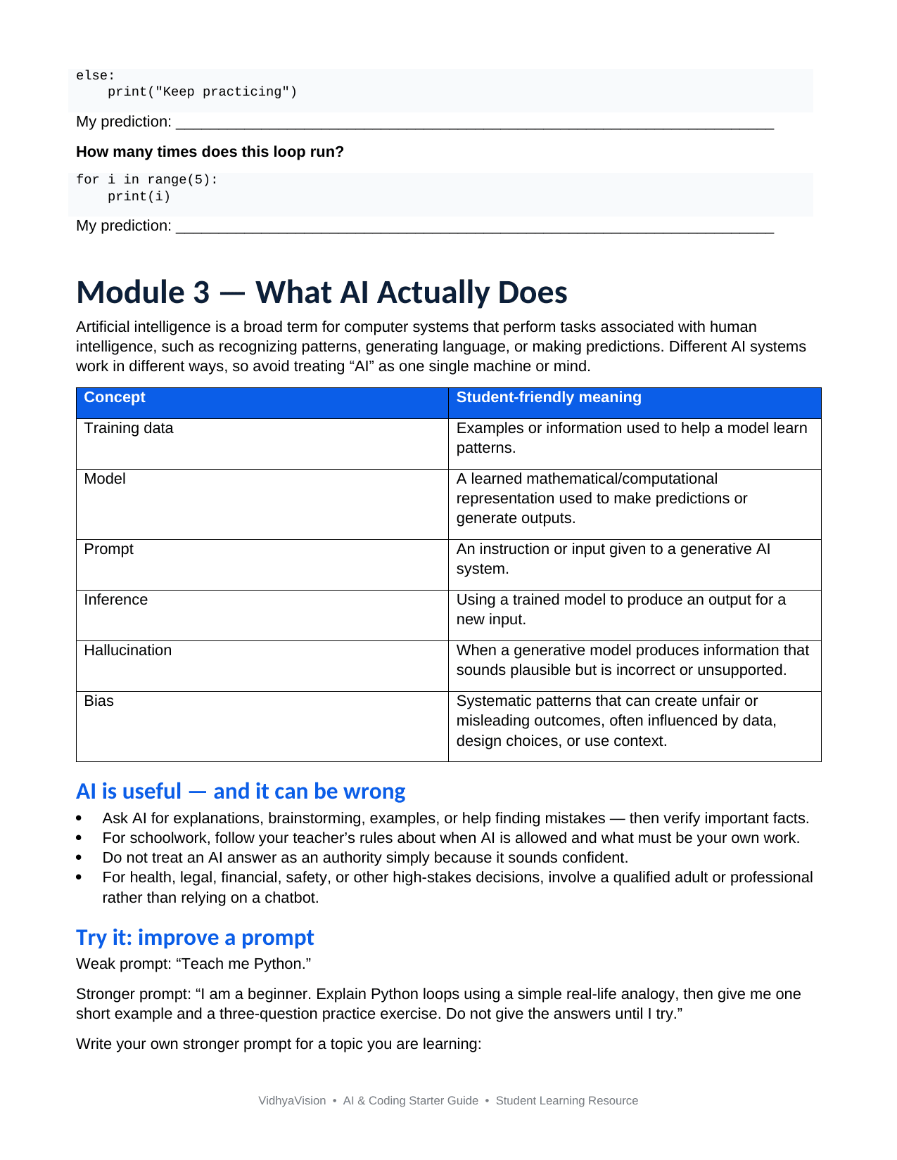 AI & Coding Starter Guide page 4
